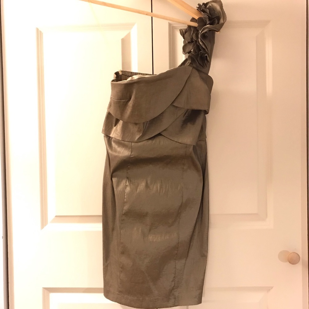 Olive khaki cocktail dress